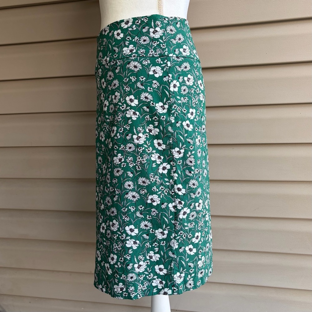 •Margaret M• Floral Knee-Length Pull-On Pencil Skirt - Size Large - Picture 4 of 9
